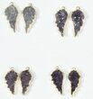 Lot: Amethyst Slice Pendants/Earrings - Pairs #84096-1
